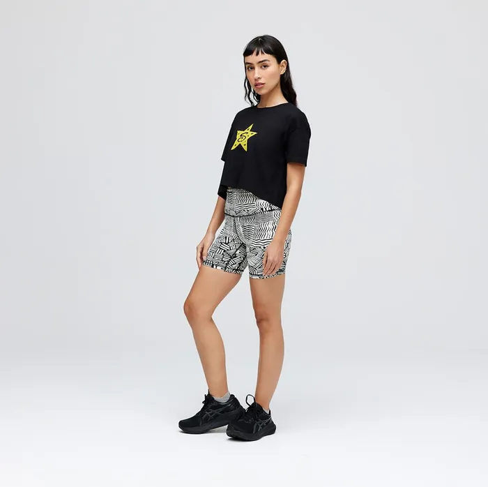 Women Happenings Athletic Bike Shorts With FreshTek Offwhite Stance Shorts