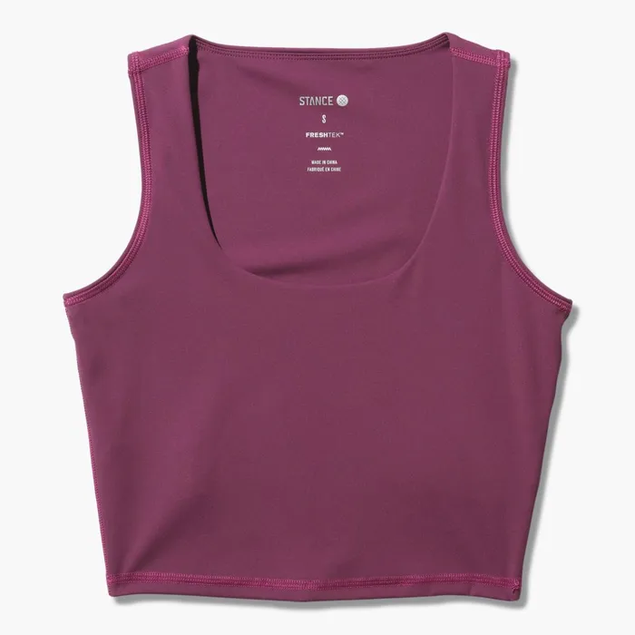 Women Happenings Crop Top Berry Stance Tanks