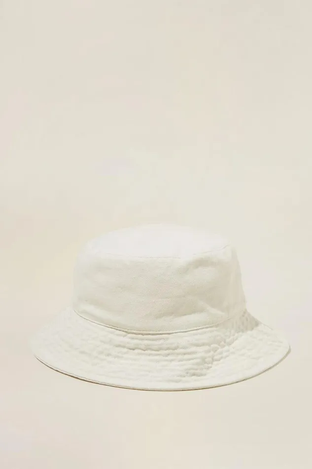 Women Hats Cotton On Bianca Bucket Hat Ecru Wash