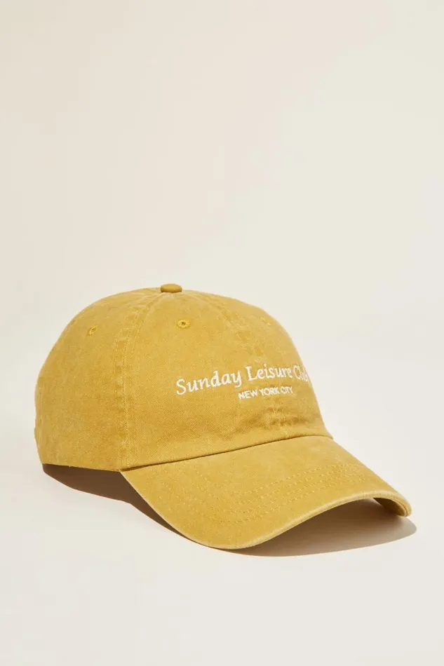 Women Hats Cotton On Classic Dad Cap Sunday Leisure Clubmustard