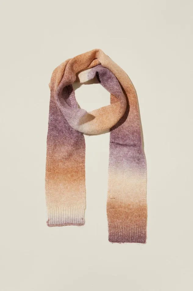 Women Hats Cotton On Sienna Skinny Scarf Tan Ombre