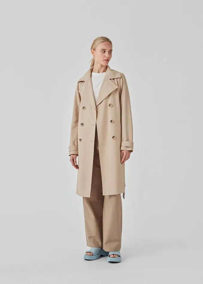 Women Hiro Jacket Powder Sand Modstrm Coats and Jackets