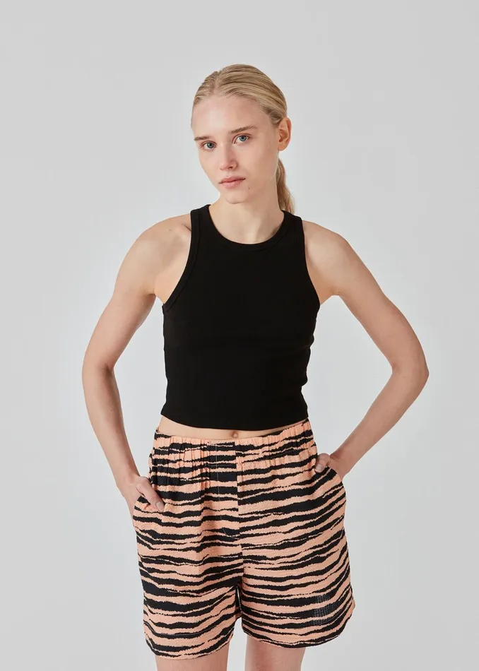 Women IgorMD Crop Top Black Modstrm Tops