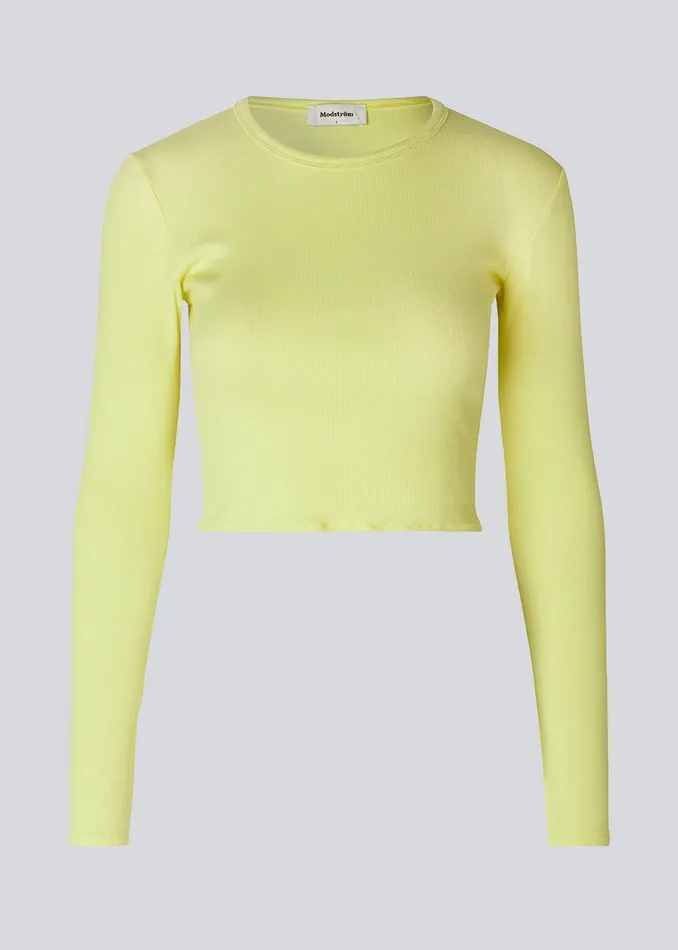 Women IgorMD LS Crop Top Yellow Pear Modstrm Tops