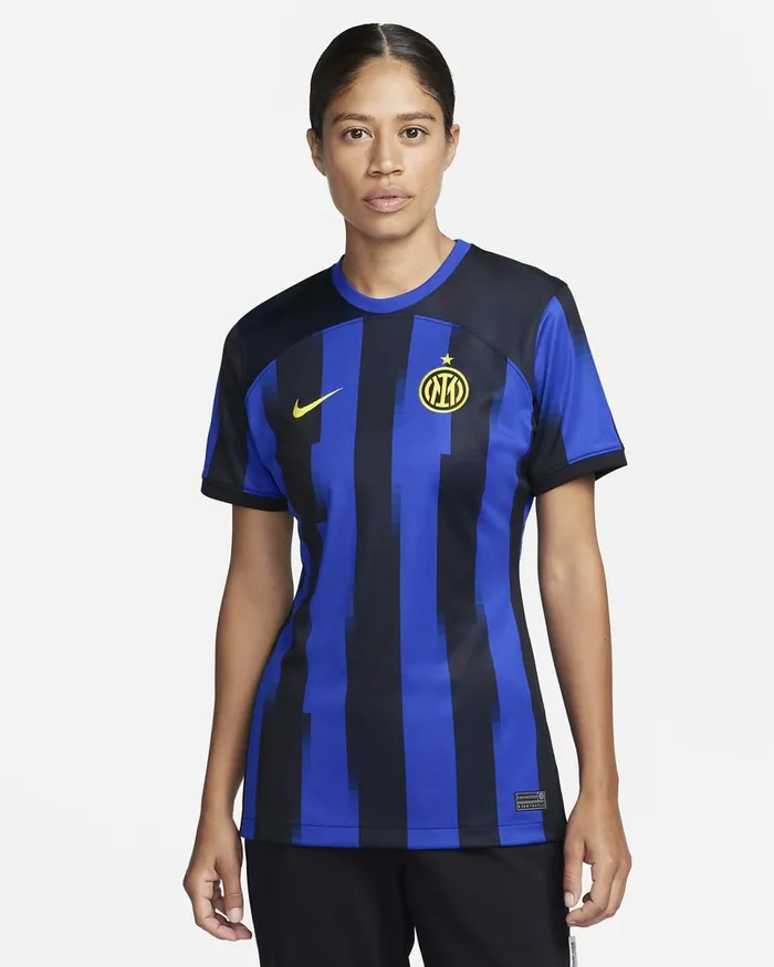 Women Inter Milan 202324 Stadium Home Lyon Blueblackvibrant Yellow Nike Tops And TShirts Women Inter Milan 202324 Stadium Home Lyon Blueblackvibrant Yellow Nike Tops And TShirts