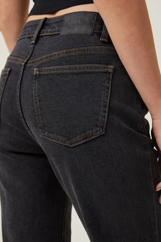 Women Jeans Cotton On Stretch Bootcut Flare Jean Smokey Black