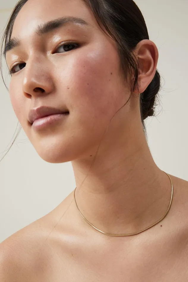 Women Jewelry Cotton On Waterproof Fine Chain Necklace Gold Plated Snake Chain Women Jewelry Cotton On Waterproof Fine Chain Necklace Gold Plated Snake Chain