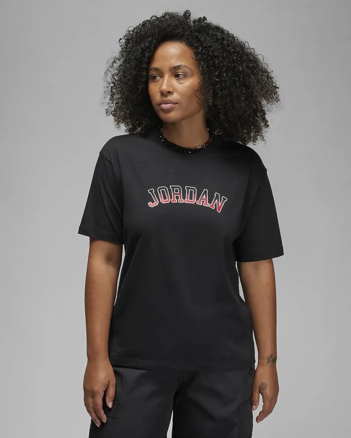 Women Jordan Blackgym Red Nike Tops And TShirts