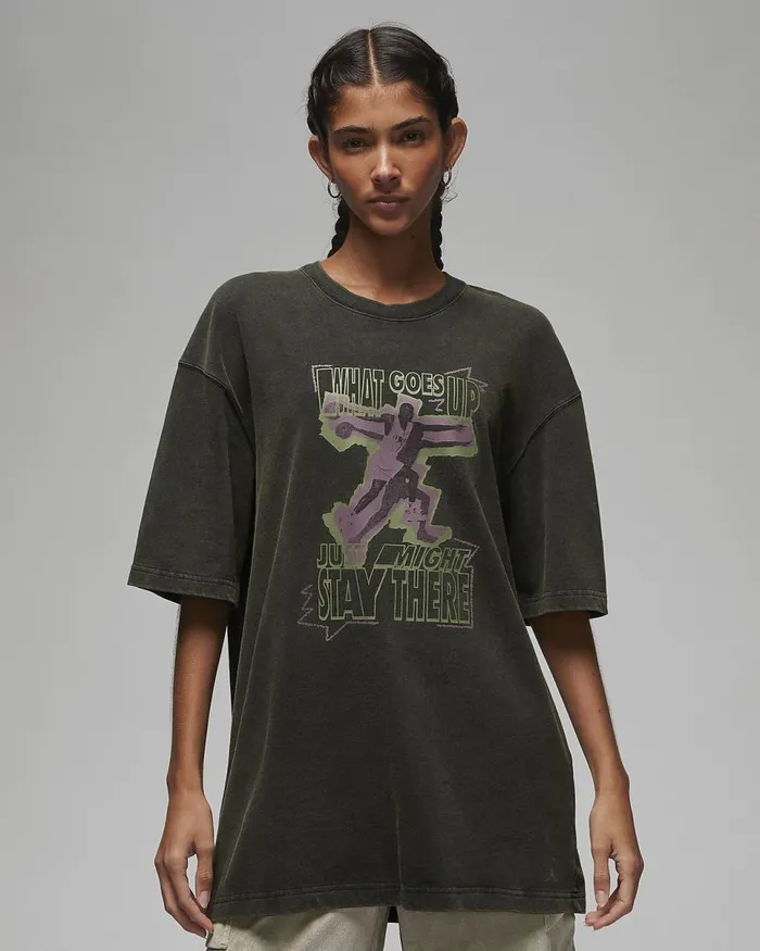 Women Jordan Blacksky J Mauve Nike Tops And TShirts
