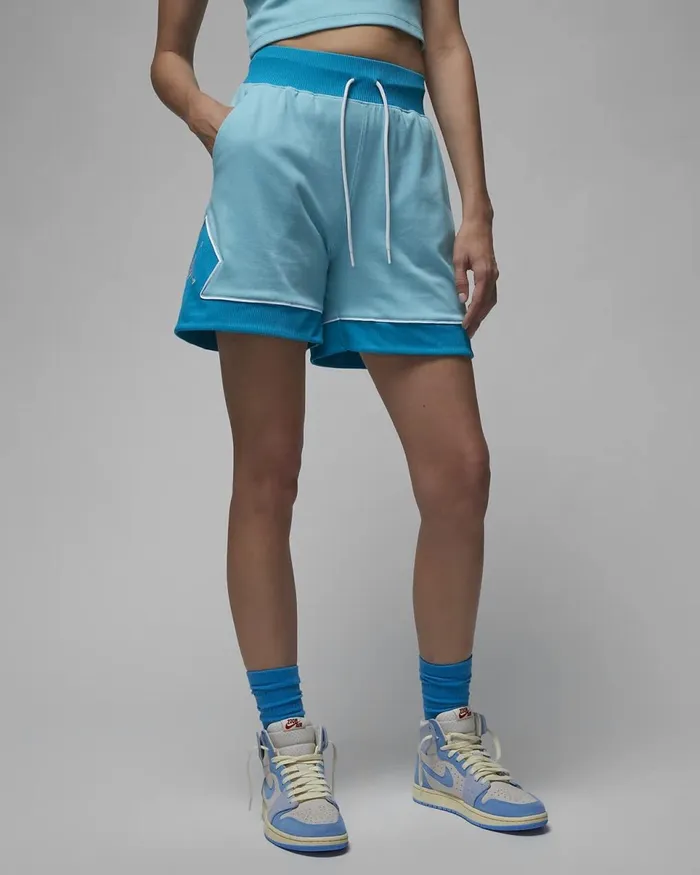 Women Jordan Bleached Aquaaquatonewhite Nike Shorts