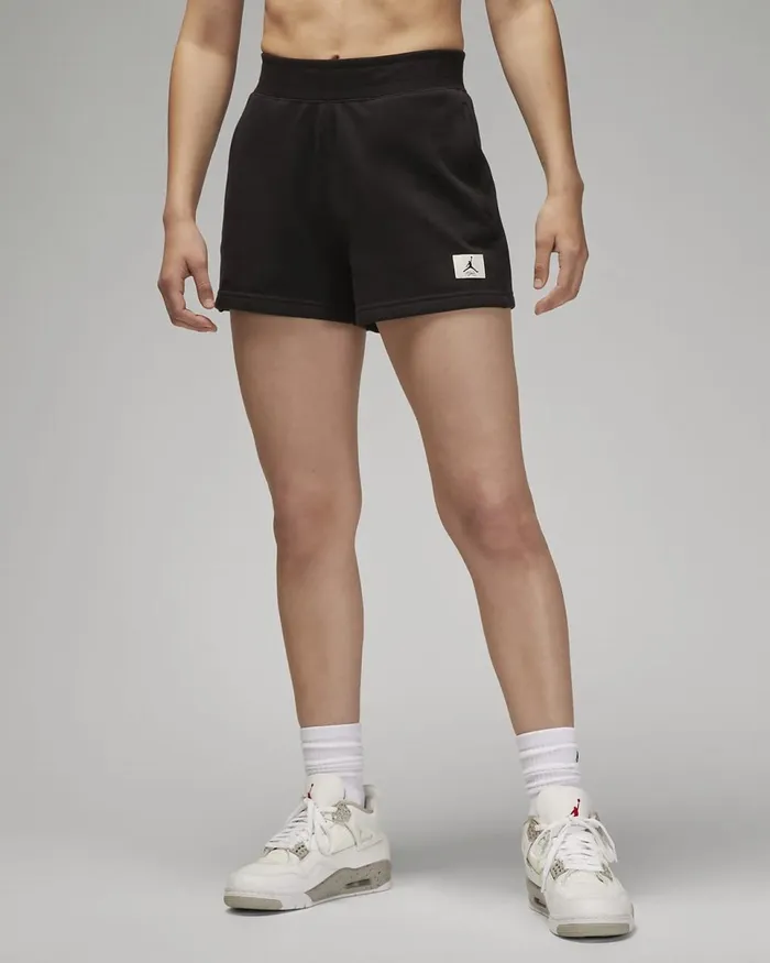 Women Jordan Flight Fleece Blackblackblack Nike Shorts