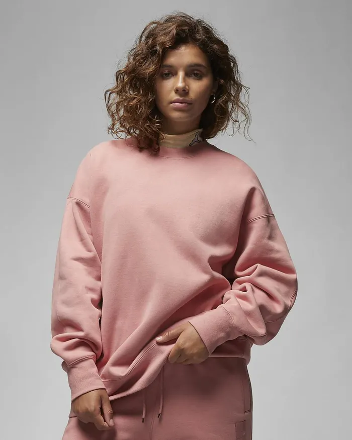 Women Jordan Flight Fleece Red Stardust Nike Hoodies And Sweatshirts