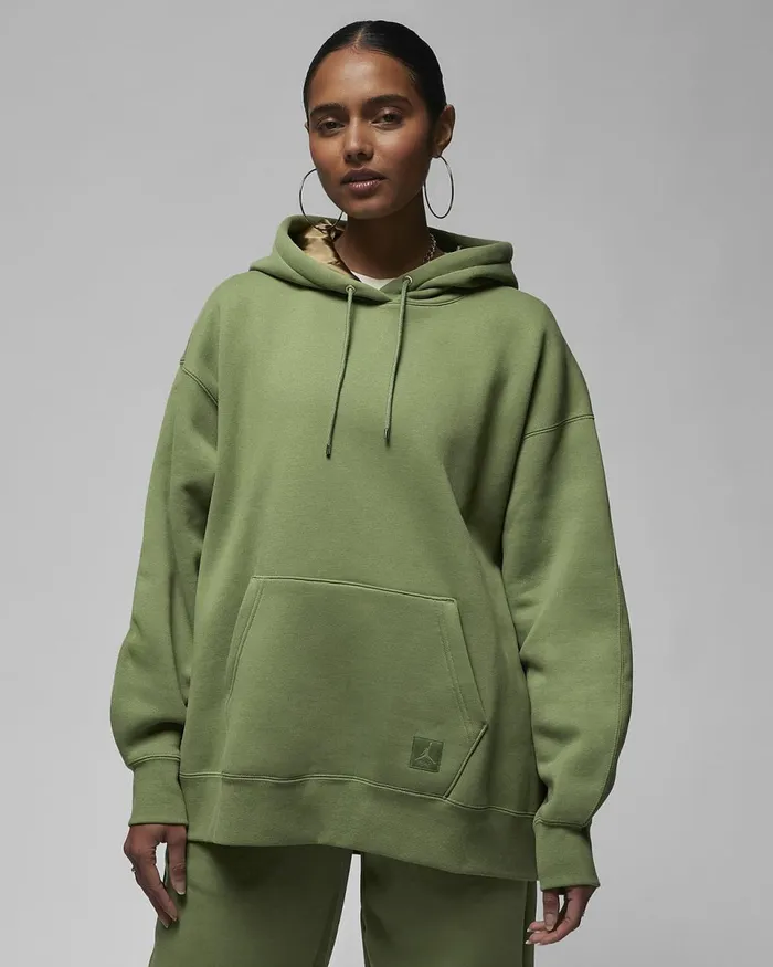 Women Jordan Flight Fleece Sky J Light Olivebrown Kelp Nike Matching Sets