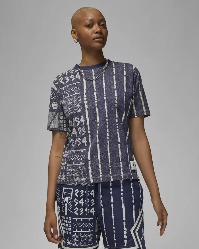 Women Jordan Quai 54 Neutral Indigo Nike Tops And TShirts