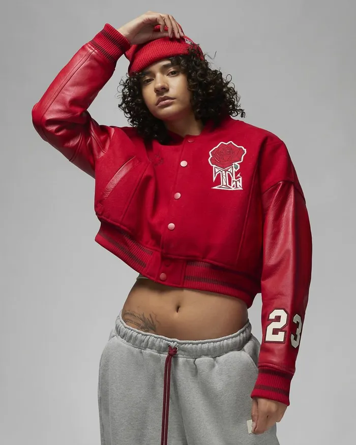 Women Jordan X Teyana Taylor Gym Redsailteam Red Nike Jackets