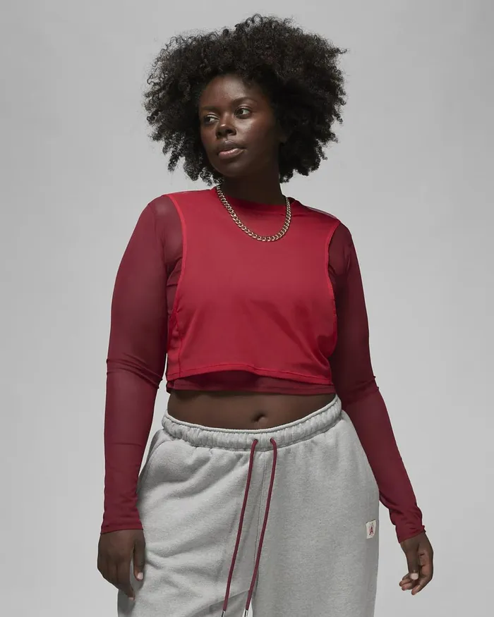 Women Jordan X Teyana Taylor Gym Redteam Red Nike Tops And TShirts