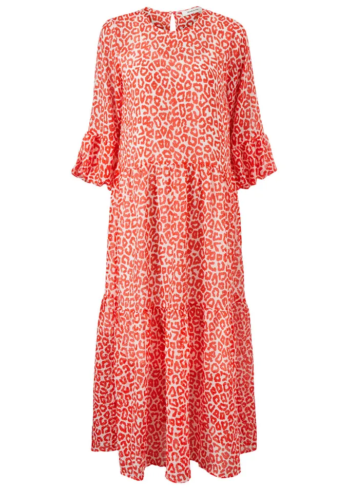 Women Lana Print Dress Fire Leo Modstrm Dresses Women Lana Print Dress Fire Leo Modstrm Dresses