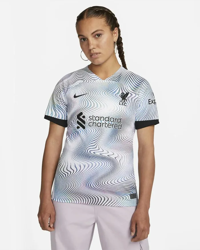 Women Liverpool FC 202223 Stadium Away Whiteblack Nike Tops And TShirts