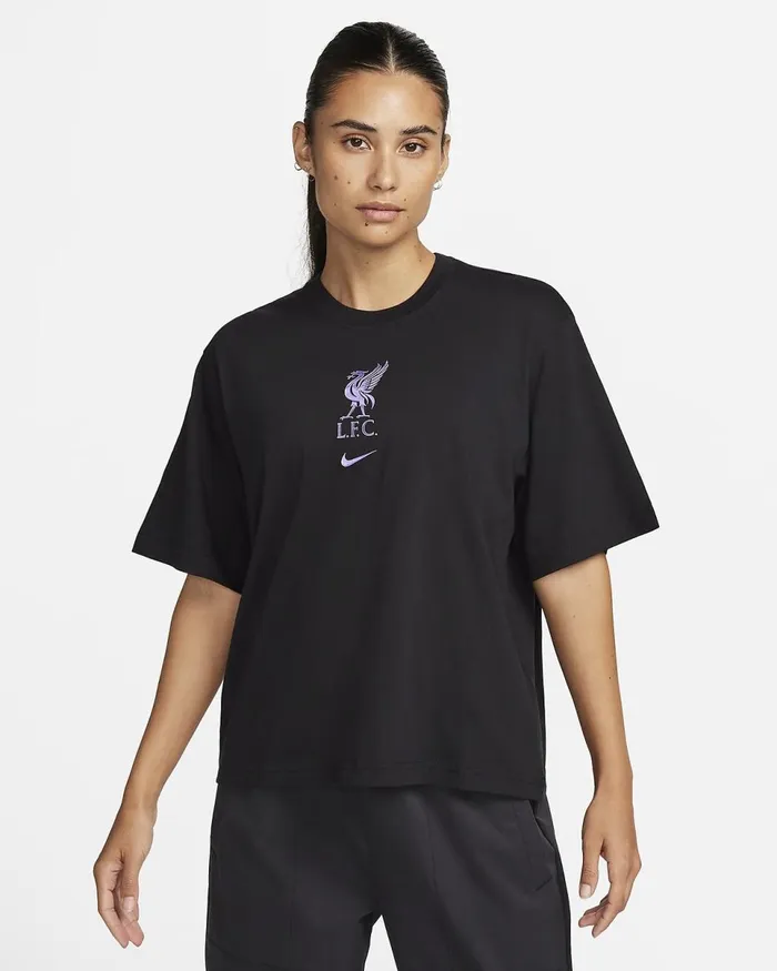 Women Liverpool FC Black Nike Tops And TShirts