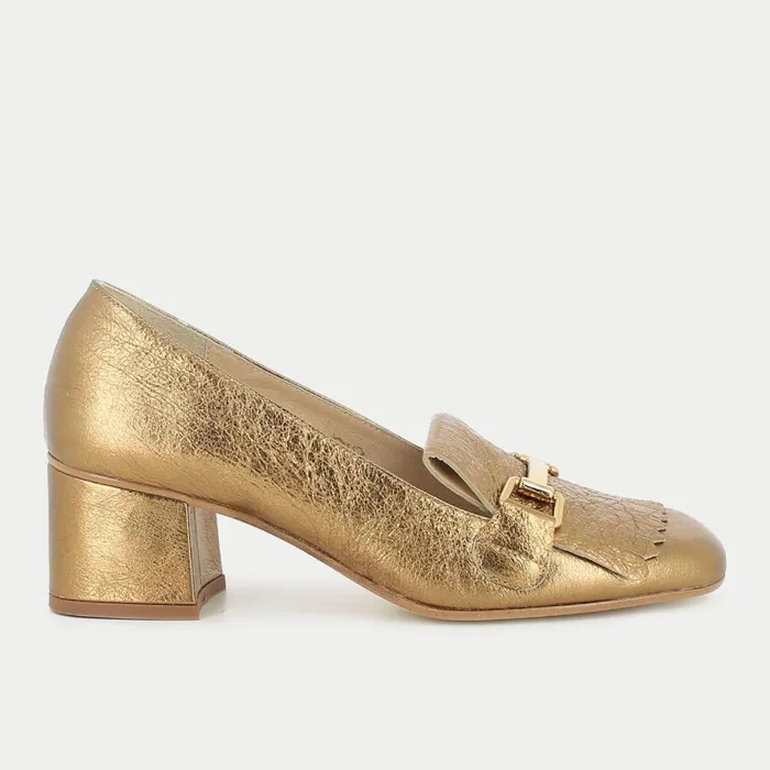 Women Loafers Jonak Bronze Heeled Moccasins