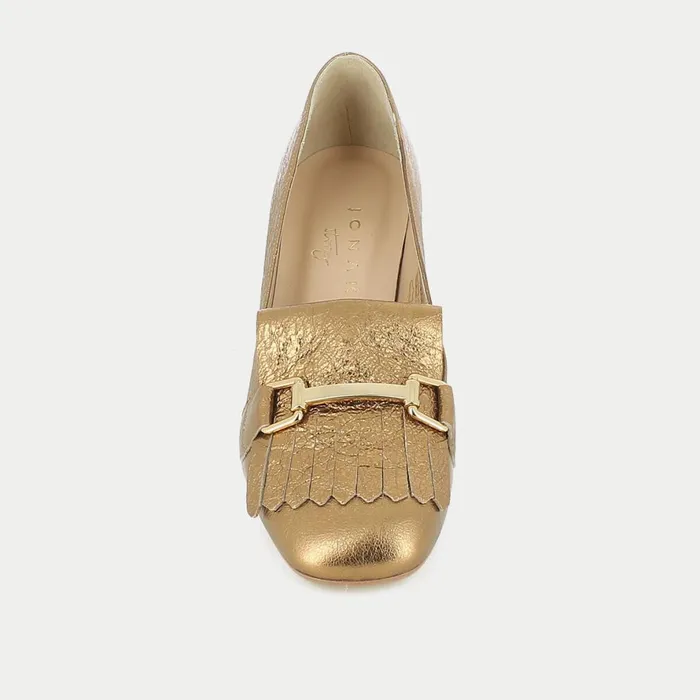 Women Loafers Jonak Bronze Heeled Moccasins