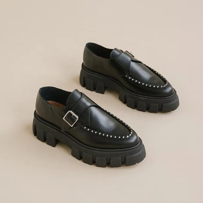 Women Loafers Jonak Moccasins With Notched Soles And Silver Details