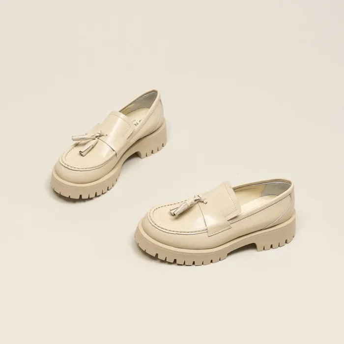 Women Loafers Jonak Moccasins With Notched Soles And Tassel