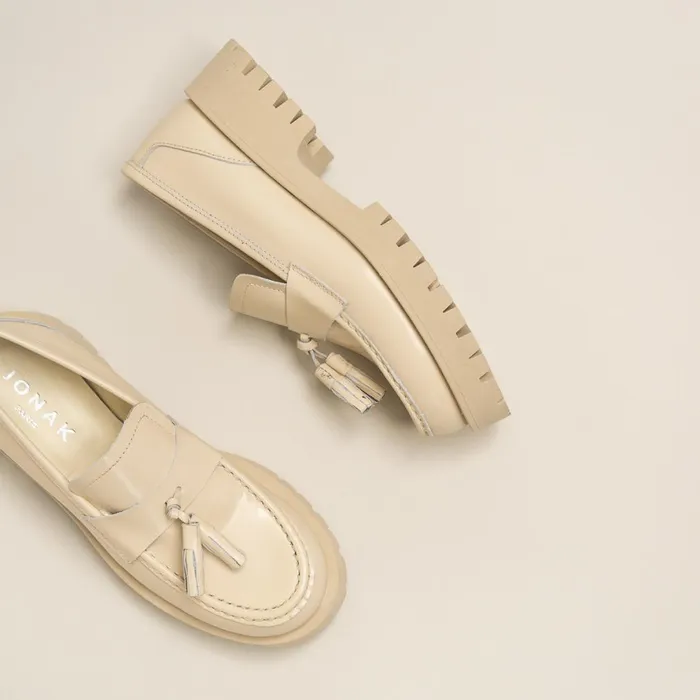 Women Loafers Jonak Moccasins With Notched Soles And Tassel