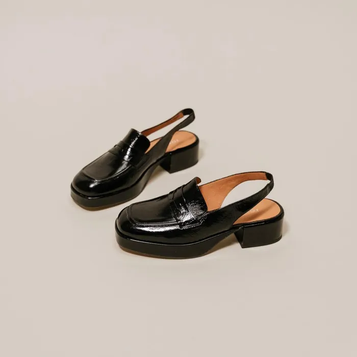 Women Loafers Jonak Open Loafers With Square Toe And Small Heels