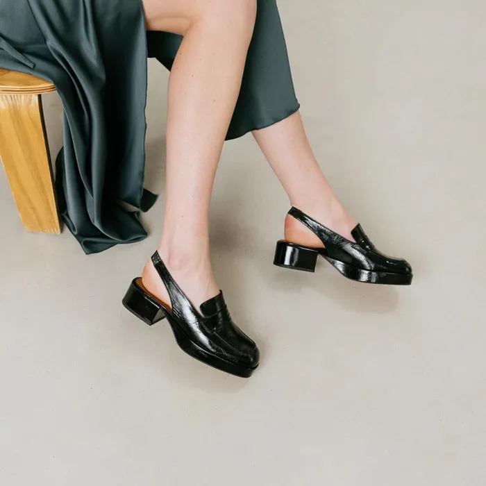 Women Loafers Jonak Open Loafers With Square Toe And Small Heels