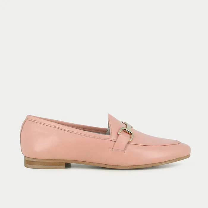 Women Loafers Jonak Pink Leather Moccasins