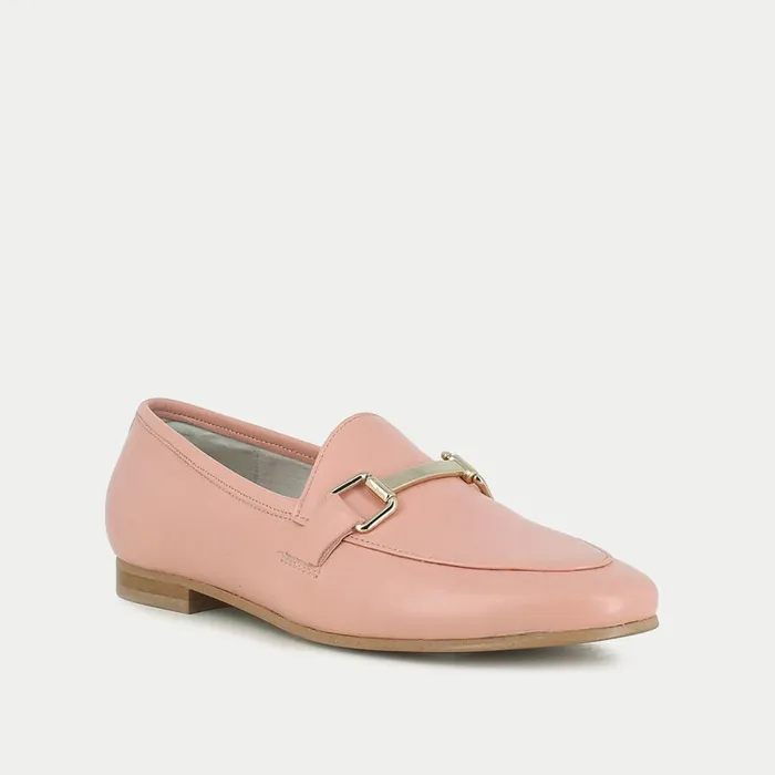 Women Loafers Jonak Pink Leather Moccasins
