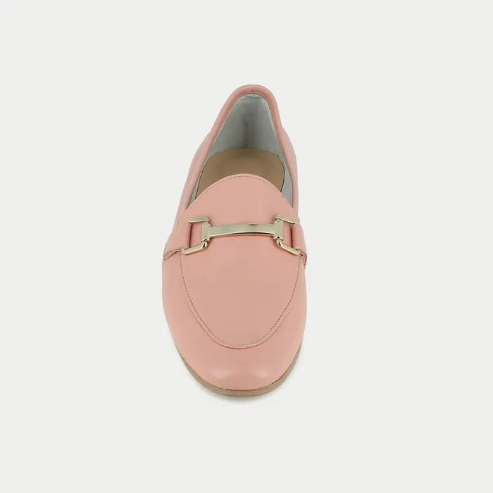 Women Loafers Jonak Pink Leather Moccasins
