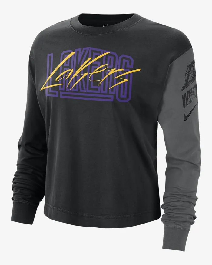 Women Los Angeles Lakers Black Nike Tops And TShirts