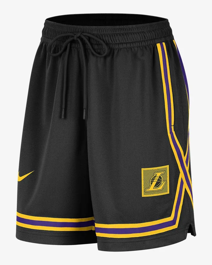 Women Los Angeles Lakers Fly Crossover Blackamarillofield Purple Nike Shorts