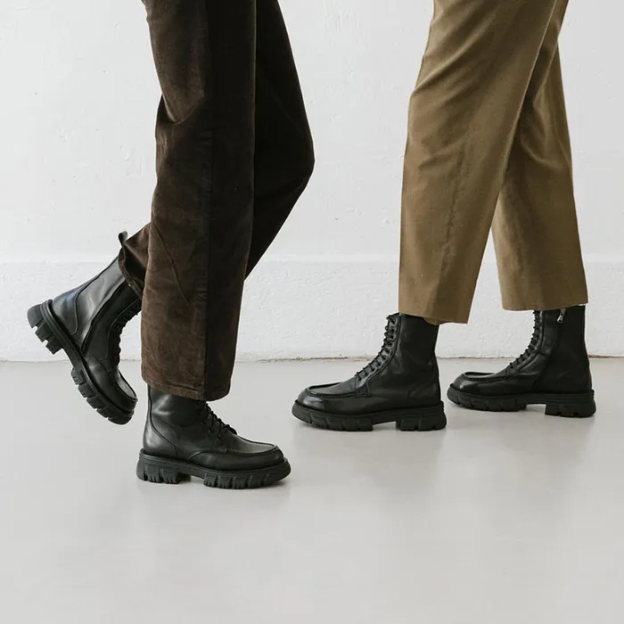 WomenMen Ankle Boots Lowboots Jonak Boots With Laces And Thick Soles