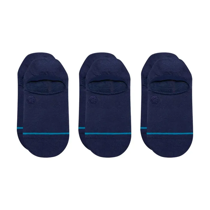 WomenMen Cotton No Show Socks 3 Pack Icon 8211 Darknavy Stance No Show