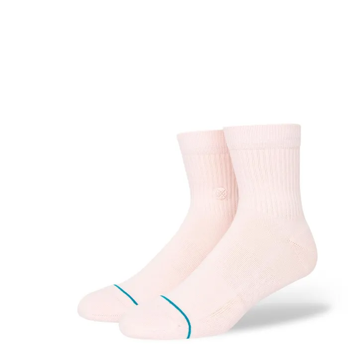 WomenMen Cotton Quarter Socks Icon 8211 Pink Stance Quarter