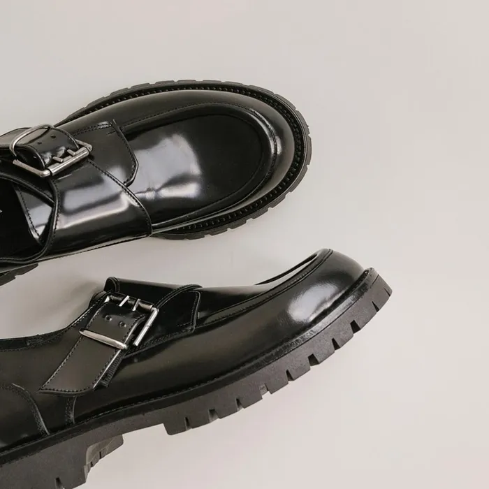 WomenMen Derbies Oxfords Jonak Derbies With Flat Heels Buckles And Visible Stitching