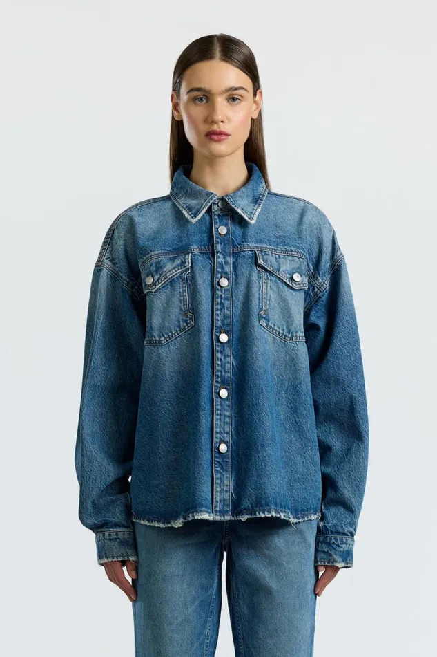 WomenMen Overshirt Roxbury COTTON CITIZEN Denim WomenMen Overshirt Roxbury COTTON CITIZEN Denim