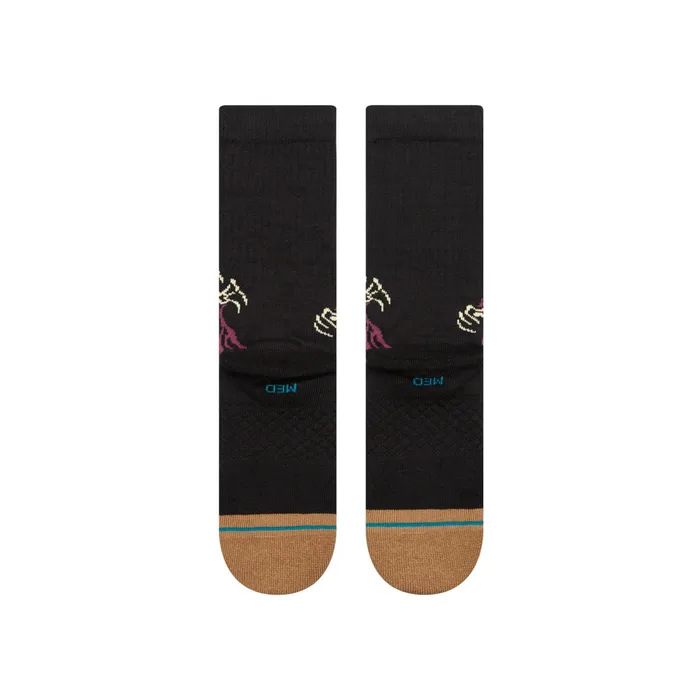 WomenMen Welcome Skateboards X Crew Socks Skelly 8211 Black Stance Skate