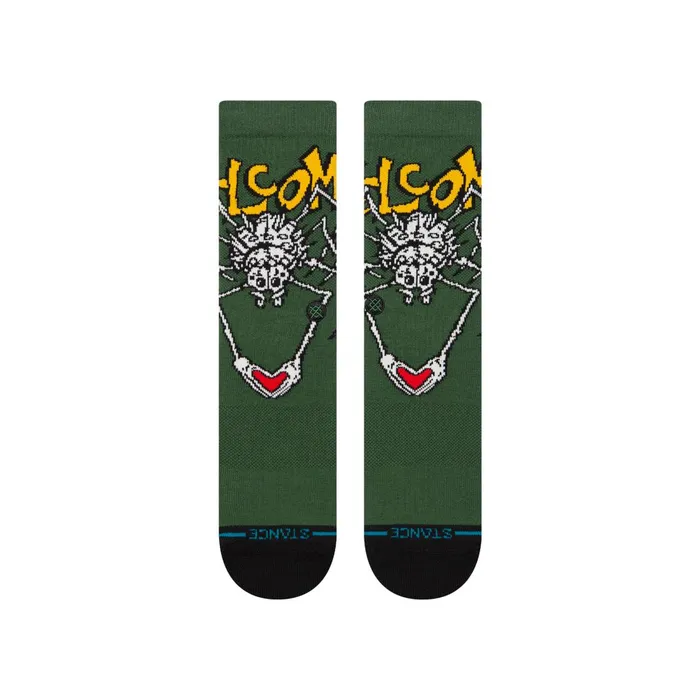 WomenMen Welcome Skateboards X Crew Socks Wilbur 8211 Green Stance Skate