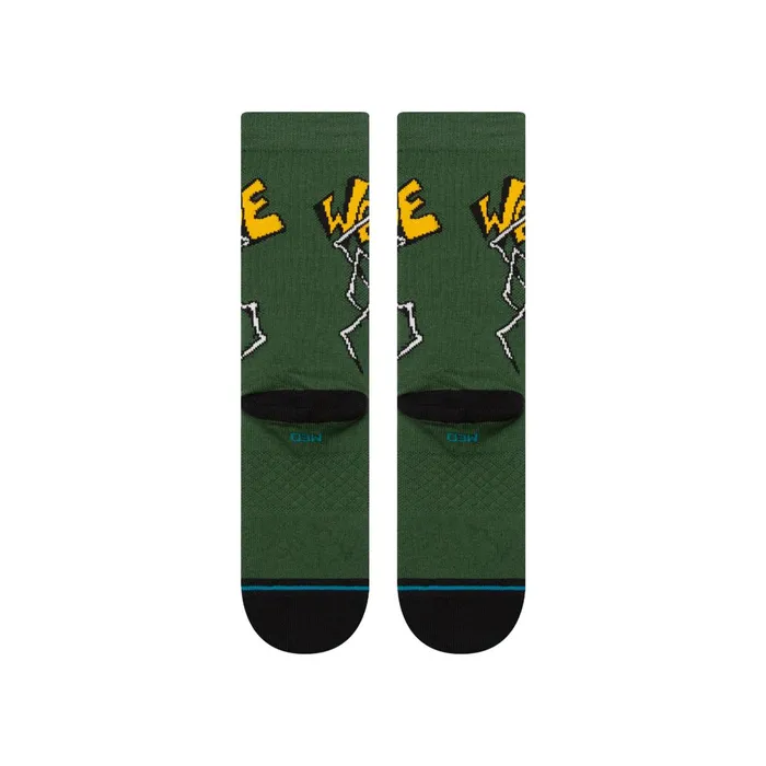 WomenMen Welcome Skateboards X Crew Socks Wilbur 8211 Green Stance Skate