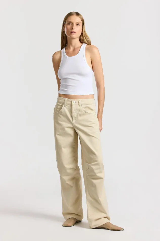 Women Mila Pant Ecru COTTON CITIZEN Pants Women Mila Pant Ecru COTTON CITIZEN Pants