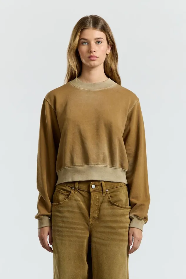 Women Milan Crew Sweatshirt Vintage Burnt Honey COTTON CITIZEN Sweatshirts