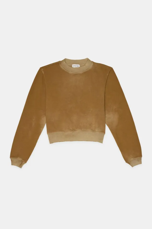 Women Milan Crew Sweatshirt Vintage Burnt Honey COTTON CITIZEN Sweatshirts Women Milan Crew Sweatshirt Vintage Burnt Honey COTTON CITIZEN Sweatshirts