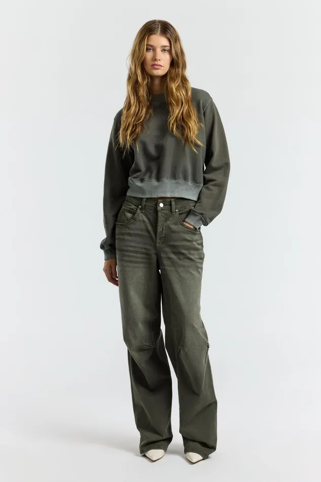 Women Milan Crew Sweatshirt Vintage Steel Gray COTTON CITIZEN Sweatshirts Women Milan Crew Sweatshirt Vintage Steel Gray COTTON CITIZEN Sweatshirts