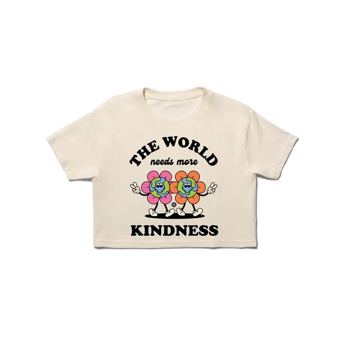 Women Mindful Butterfly Crop TShirt Vintage White Stance Crop Tops