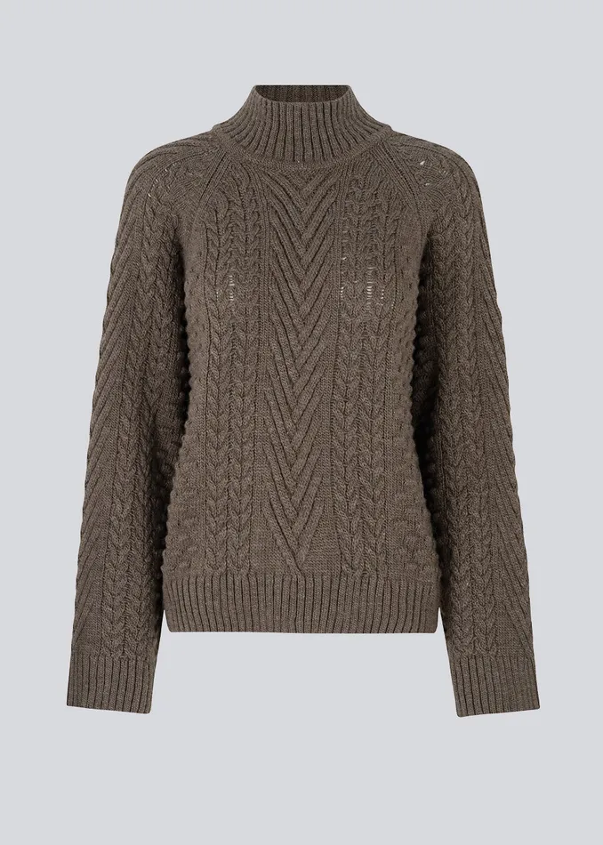 Women Minnie Tneck Espresso Melange Modstrm Blouses and Knitwear Women Minnie Tneck Espresso Melange Modstrm Blouses and Knitwear