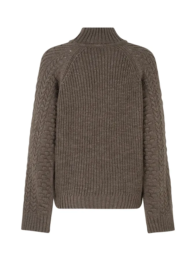 Women Minnie Tneck Espresso Melange Modstrm Blouses and Knitwear Women Minnie Tneck Espresso Melange Modstrm Blouses and Knitwear